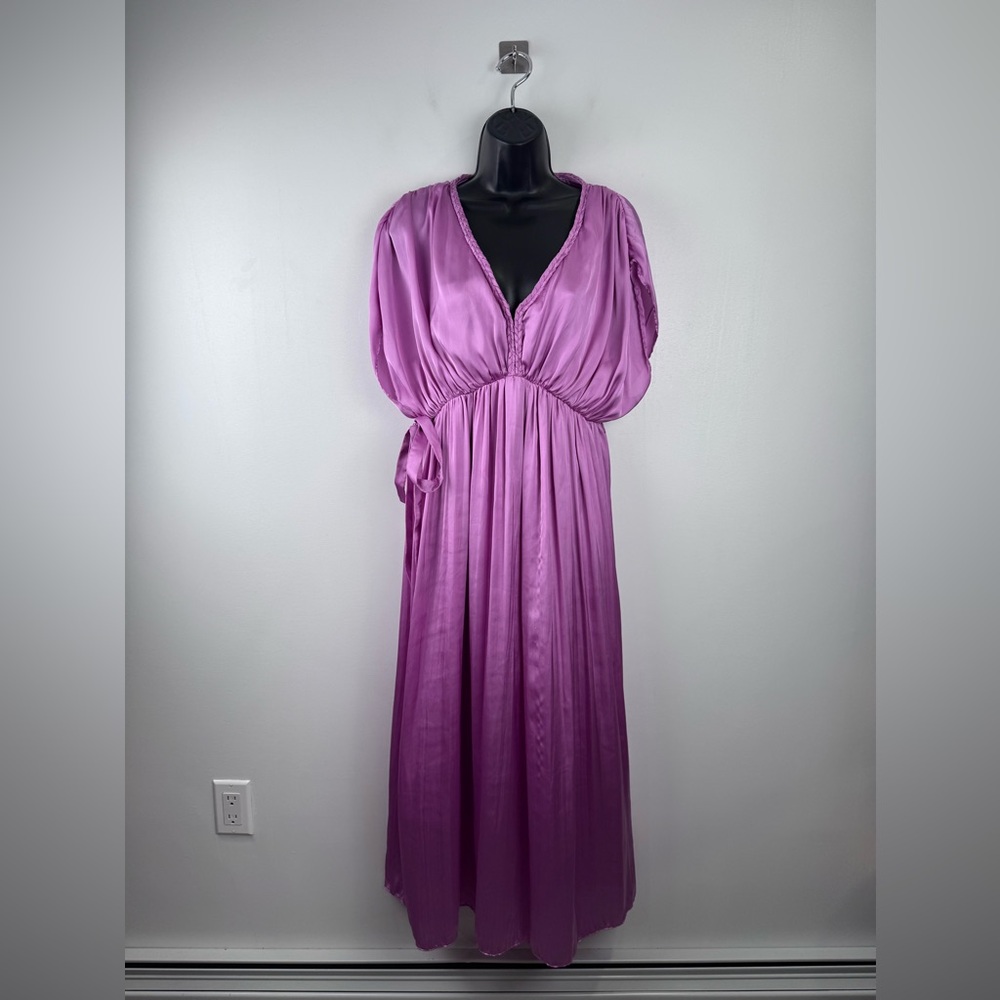 Hatch Purple Satin Maxi Dress